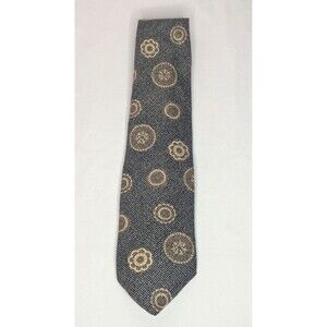 Oaktree Vintage Retro  Circular Geometric Print Tie Necktie